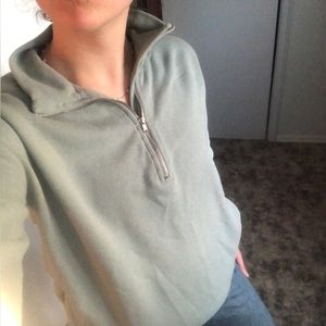 Sea foam green fleece quarter zip size small/xs